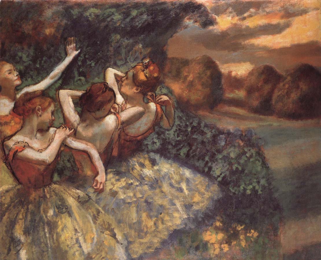 Edgar Degas Four dansoser